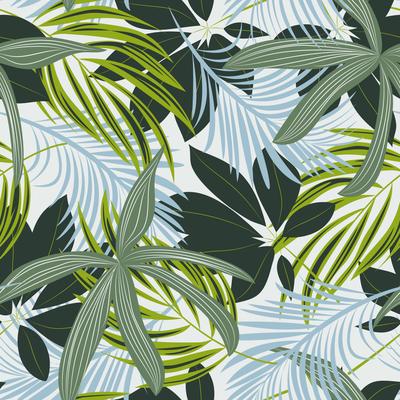Palm Tropical Leaves Removable Wallpaper - 10'ft H x 24''inch W