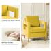 Valentina Comfy Accent Armchair with Golden Metal Legs and Removable Cushions by HULALA HOME