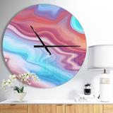 Designart 'Abstract Marbled Background' Oversized Modern Wall CLock