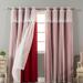 Aurora Home Attached Valance Sheer and Blackout 4-piece Panel Pair