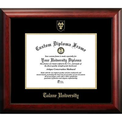 Tulane University 11w x 8.5h Gold Embossed Diploma Frame