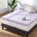 4 Inch Lavender Infused Ventilated Memory Foam Bed Topper - Crown Comfort