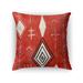 Kavka Designs red/ ivory/ blue mehaya accent pillow with insert