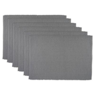 Design Imports Ribbed Kitchen Placemat Set (Set of 6) 13x19