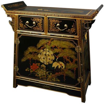 Handmade Lacquer Altar Cabinet (China) - 32.00"W x 14.00"D x 32.00"H