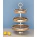 Brown Mango Wood Traditional Tiered Server 25 x 14 x 14 - 14"D x 24.50"H