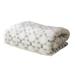 Plutus White with Black Shades Faux Fur Snow Luxury Blanket