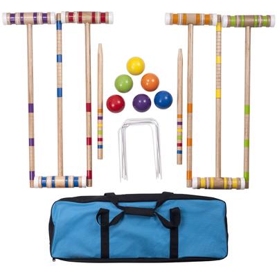 Hey! Play! Complete Croquet Set with Carrying Case - Multicolor - 3" Ball