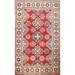 Geometric Traditional Kazak Oriental Wool Area Rug Handmade Carpet - 2'10" x 3'11"