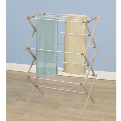 Household Essentials Pine Wood X-Frame Drying Rack