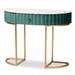 Beale Luxe and Glam Upholstered 1-Drawer Console Table