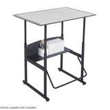 Safco Alphabetter 36" X 24" Premium Top Adjustable Height Stand Up Student Desk with Swinging Footrest Bar