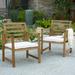 Emilano Outdoor Acacia Wood Club Chair with Cushions (Set of 2) by Christopher Knight Home