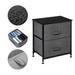 2-Tier 2 Drawers -Night Stand, End Table Storage Tower