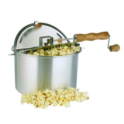 Whirley Pop Aluminum Stove Top Popcorn Popper 6 qt Silver