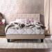 Furniture of America Perc Modern Fabric Tufted Platform Bed