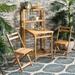 SAFAVIEH Outdoor Living Griffen Balcony Dining Cabinet Set - Natural - Chair - 25.6" x 13.8" x 50.4"