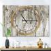 Designart 'The Modern Grey Forest III' Glam 3 Panels Oversized Wall CLock - 36 in. wide x 28 in. high - 3 panels