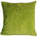 Wide Wale Corduroy 22x22 Throw Pillow with Polyfill Insert, Green