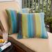 Sunbrella Blue Stripe Indoor/Outdoor Corded Throw Pillow, Set of 2