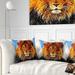 Designart 'Drawing of the King of Jungle' Animal Throw Pillow