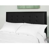 Lawrence Modern Black Fabric Button Tufted Upholstered Twin Size Metal Headboard