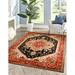 Hand-knotted Wool Navy Traditional Oriental Serapi Area Rug