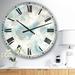 Designart 'Pale Blue Shade IV' Modern Farmhouse Large Wall CLock