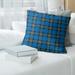 Los Angeles Flash Football Luxury Plaid Accent Pillow-Cotton Twill