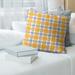 LA Football Luxury Plaid Accent Pillow-Cotton Twill