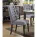 TiramisuBest Merel Side Chair (Set-2) in Gray Fabric & Gray Oak