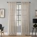 Clean Window Twill Stripe Anti-Dust Linen Blend Sheer Curtain Panel, Single Panel