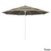 California Umbrella 11' Rd Aluminum Frame, Fiberglass Rib Market Umbrella, Push Open, White Finish, Pacifica Fabric