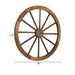 2pcs 30/24-Inch Old Western Style Garden Art Wall Decor Wooden Wagon Wheel