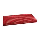 Sunbrella Red Gold Stripe Indoor/ Outdoor Bench Cushion 37" to 56"