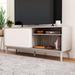 Brookside Madison Mid Century Modern TV Stand for TV's up to 65" Sliding Doors and Cable Management