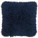 Mina Victory Navy Blue Yarn Shag Throw Pillow (20-Inch X 20-Inch)