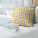 Minnesota Football Luxury Plaid Accent Pillow-Faux Suede
