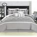 Chic Home Veronica Grey 12-Piece Bed in a Bag Comforter Set