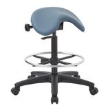 Backless Stool with Height-adjustable Saddle Seat