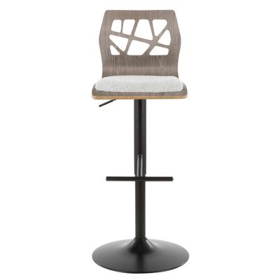 Carson Carrington Sala Light Grey Wood Adjustable Bar Stool