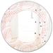 Designart 'Pink Elegant Pastel Waves' Printed Modern Round or Oval Wall Mirror - Wave