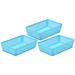 3-Pack Plastic Storage Baskets for Office Drawer, Classroom Desk