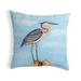 Blue Heron on Stump Small No-Cord Pillow 12x12