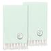 Authentic Hotel and Spa 100% Turkish Cotton Personalized Fun in Paradise Pestemal Hand/Guest Towels (Set of 2), Seafoam