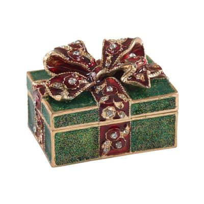 Bejeweled Christmas Gift Decorative Trinket Box