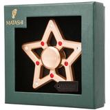 2.5" Plated Star Spinner Christmas Ornament w/ Matashi Crystals