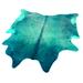 Blue Authentic Cowhide - Hair-on Cowhide Real Leather - 5' x 7' - 5' x 7'