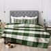 Deny Designs Green Plaid 3-Piece Comforter Set