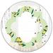 Designart 'Bright Eucalyptus Floral Pattern III' Printed Cottage Round or Oval Wall Mirror - Quatrefoil